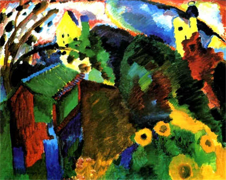 Murnau. Garden 1910 Wassily Kandinsky Abstract Oil Painting